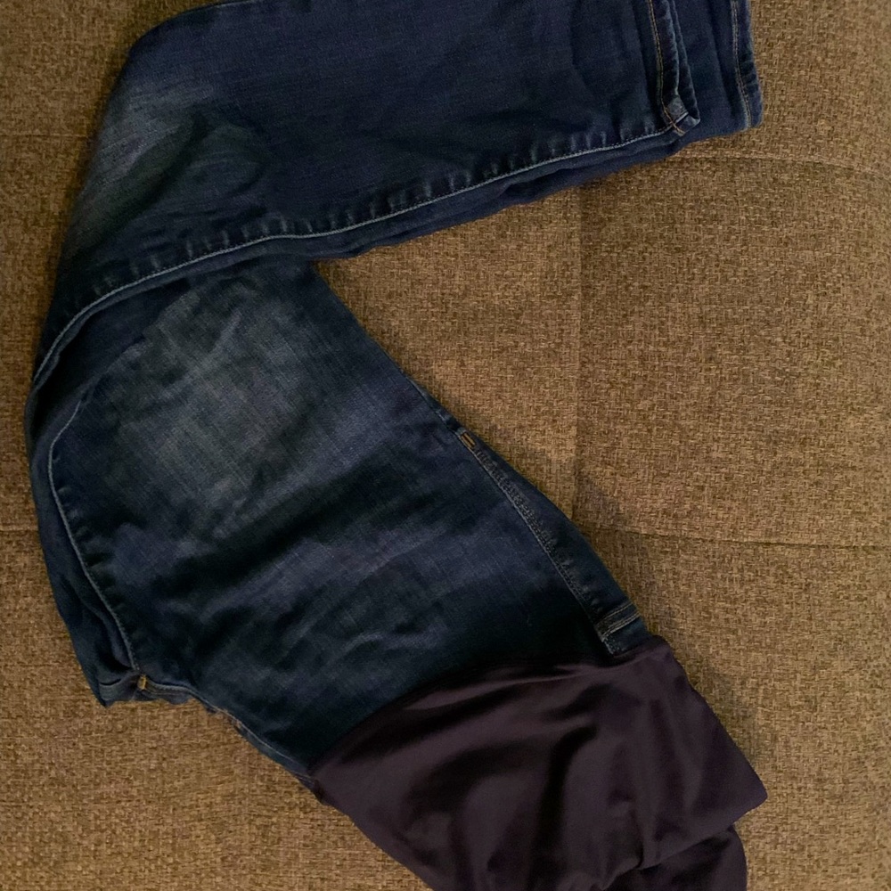 Madewell Maternity Jeans Danny Wash over bump